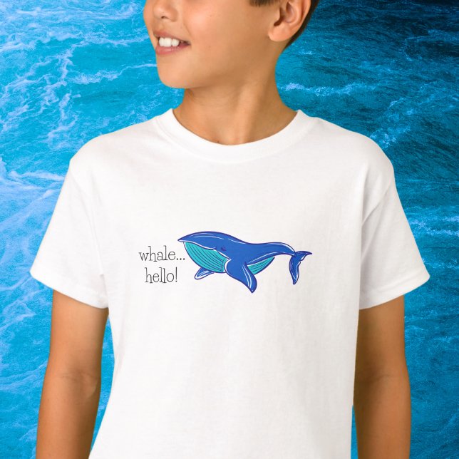 Valhaj / Söt blå val Kust T Shirt (Skapare uppladdad)