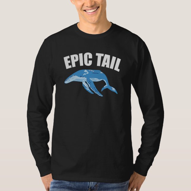 Valhajare Episk Svans Valfångst T Shirt (Framsida)