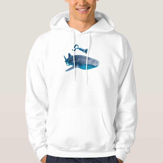 Valhajs-huvtröja Hoodie (Framsida)