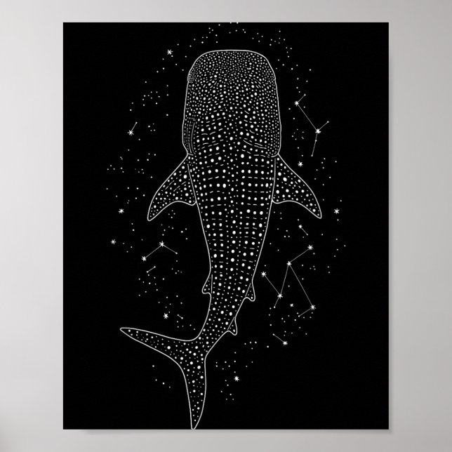 Valhajskonstellation Marinliv För Djur L Poster (Framsidan)