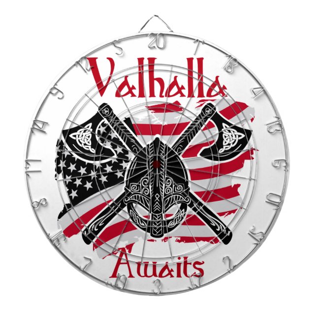 Valhalla Awaits - Amerikanska Flagga Darttavla (Framsidan)