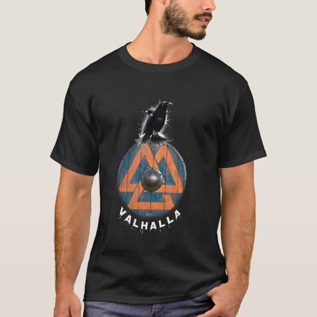 Valhalla Berserk Odin Thor Vikings Warriors Ragnar T Shirt (Framsida)