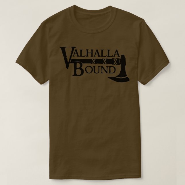 Valhalla Bound Viking Ax 2 T Shirt (Design framsida)