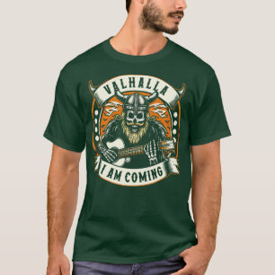 Valhalla jag kommer 70-talet Rock musik Fläkt art T Shirt