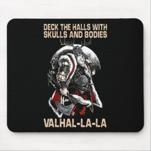 Valhalla-La Deck, med döskallar och kroppar Musmatta