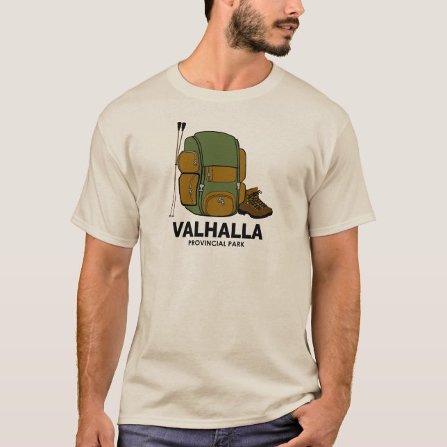 Valhalla Provincial Park Backpack T Shirt (Framsida)