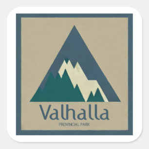 Valhalla Provincial Park Rustic Fyrkantigt Klistermärke