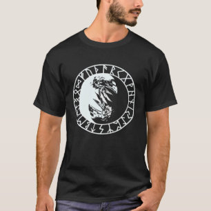 Valhalla Raven Ravens Odin s Runes Norse Runes Vik T Shirt