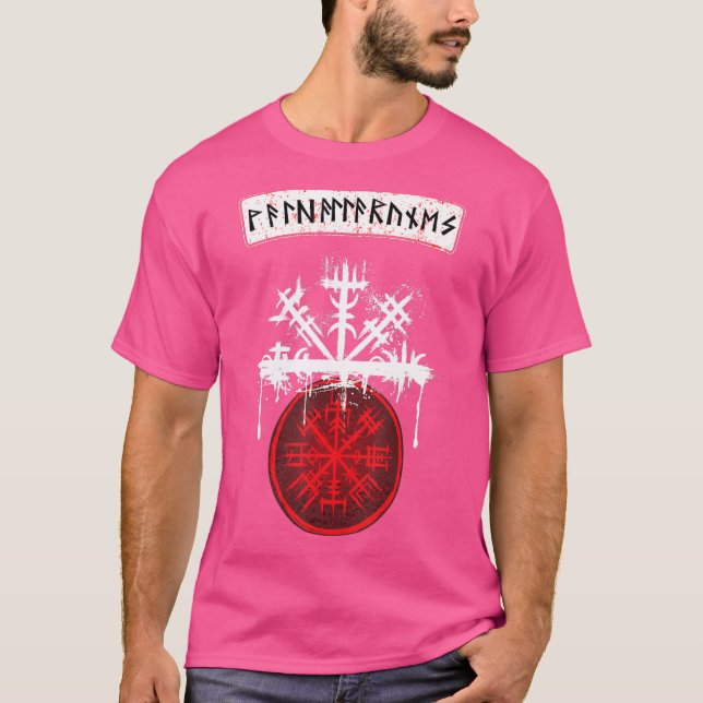 Valhalla Runes Warriors Berserker Vikings Odin Rag T Shirt (Framsida)