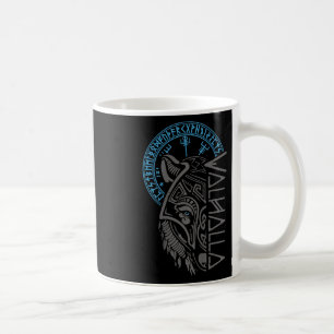 Valhalla Varg Mask Odin Runes Norse Comp Viking Kaffemugg