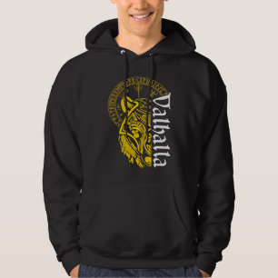 Valhalla Vargmask Odin Runor Norse Kompass Viking Hoodie