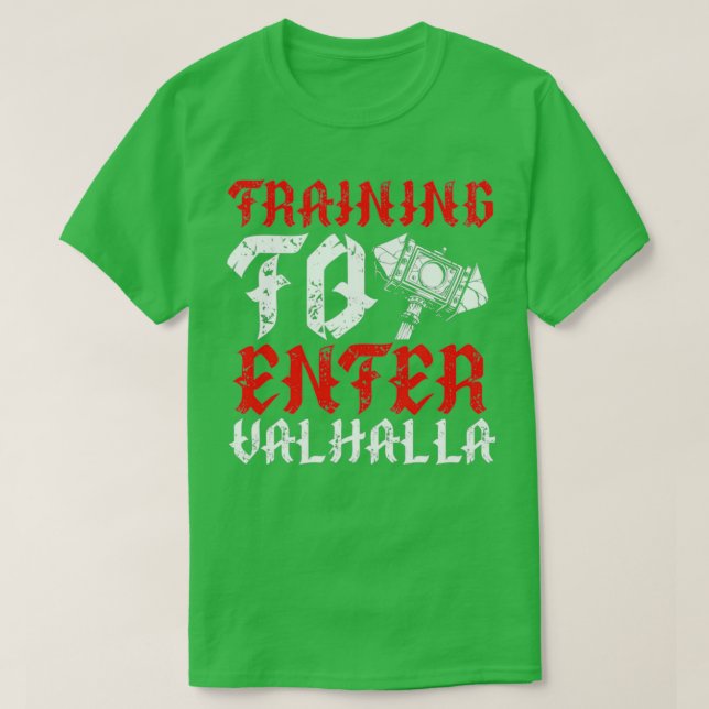 Valhalla viking hammer t shirt (Design framsida)