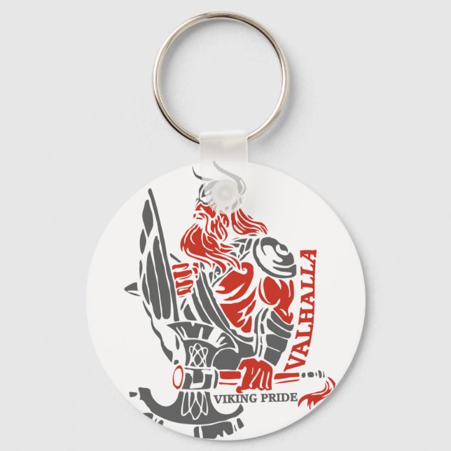 Valhalla - Viking Pride - Shield och Ax Design Nyckelring (Framsida)