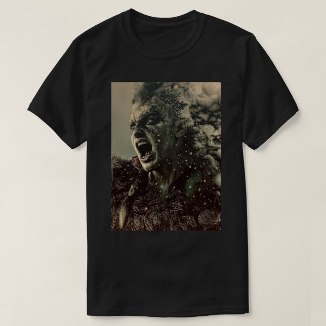 Valhalla warrior-kvinna t shirt (Design framsida)