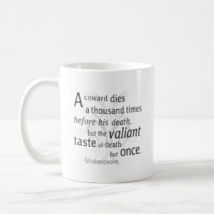 Valiant die but gång Shakespeare Kaffemugg