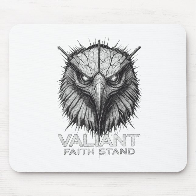 Valiant Faith Stand Eagle Christian Courage Streng Musmatta (Framsidan)