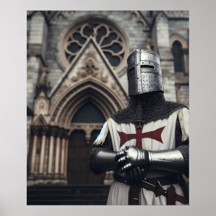 Valiant Silver Detaljerad mall Knight Historik Poster