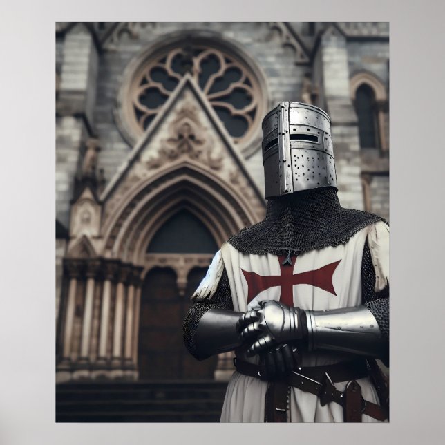 Valiant Silver Detaljerad mall Knight Historik Poster (Framsidan)