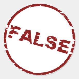 Valideringsikon - FALSKT - Kryssa Runt Klistermärke