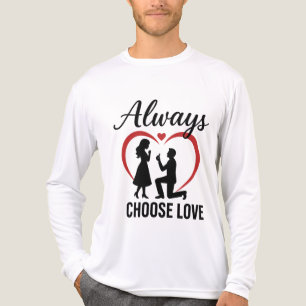 Välj alltid Kärlek Bella+Canvas Tri-Blend Long Sle T Shirt