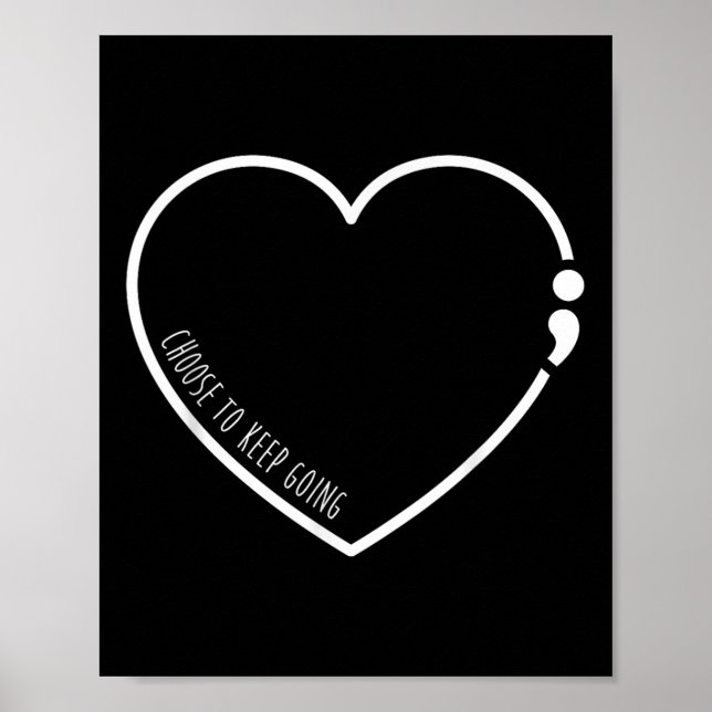 Välj att Behållan ska fortsätta, Semikolon Suicide Poster (Framsidan)