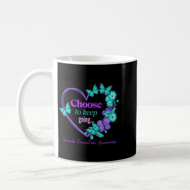 Välj Att Fortsätta Gå Heartflower Kvinnor Kaffemugg (Vänster)
