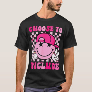 Välj att inkludera autism medvetenhet rolig leende t shirt