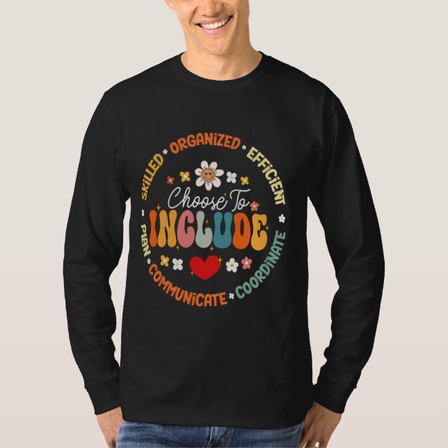 Välj att inkludera för Autism Mamma SPED Lärare oc T Shirt (Framsida)