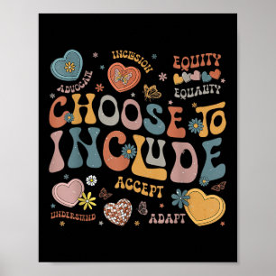 Välj att inkludera tea för autismmedvetenhet om in poster