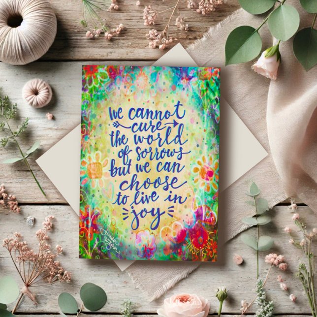 "Välj att leva i glädjen" Spirivitet Kort (Skapare uppladdad)