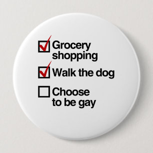VÄLJ ATT VARA GAY CHECKLIST KNAPP