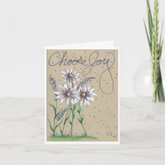 Välj Blomfri vit Daisy Anteckningskort