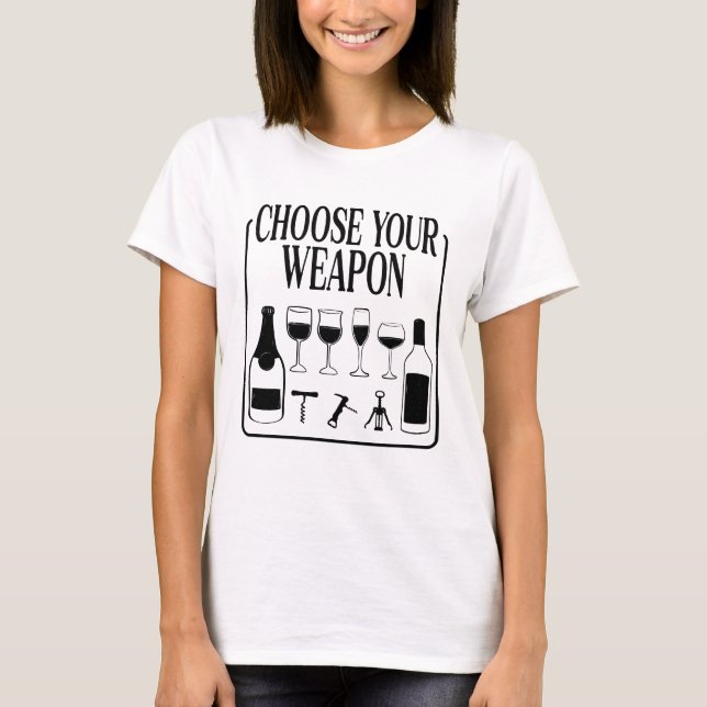 Välj din apon Funny Vin Älskare-drinker T Shirt (Framsida)