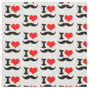 Välj din bakgrund i färg mustache Fabric Tyg