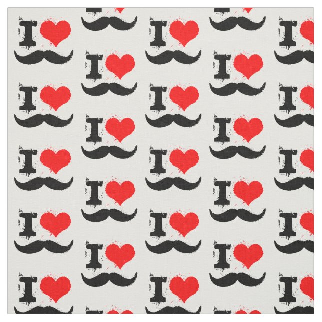 Välj din bakgrund i färg mustache Fabric Tyg (Provkarta)