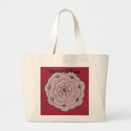 Välj din egen Färg Lacy Crochet Doily Flower Jumbo Tygkasse