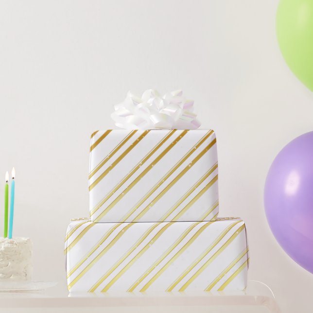 Välj din egen färg med guldremsor presentpapper (Festgåvor)