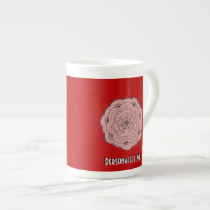Välj din egen Färg-Snöre-blomma Benporslin Mugg