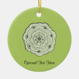 Välj din egen Färg-Snöre-blomma Julgransprydnad Keramik