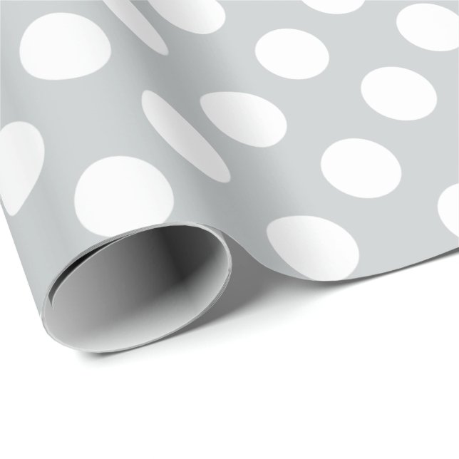 Välj din egna bakgrundsfärg- & vitpolka dots presentpapper (Rullad Hörn)