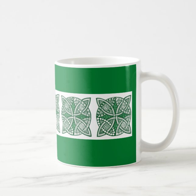 Välj din Färg Celtic Knot Decorative Mönster C Kaffemugg (Höger)