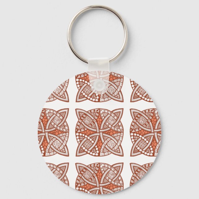 Välj din Färg Celtic Knot Decorative Mönster Nyckelring (Framsida)
