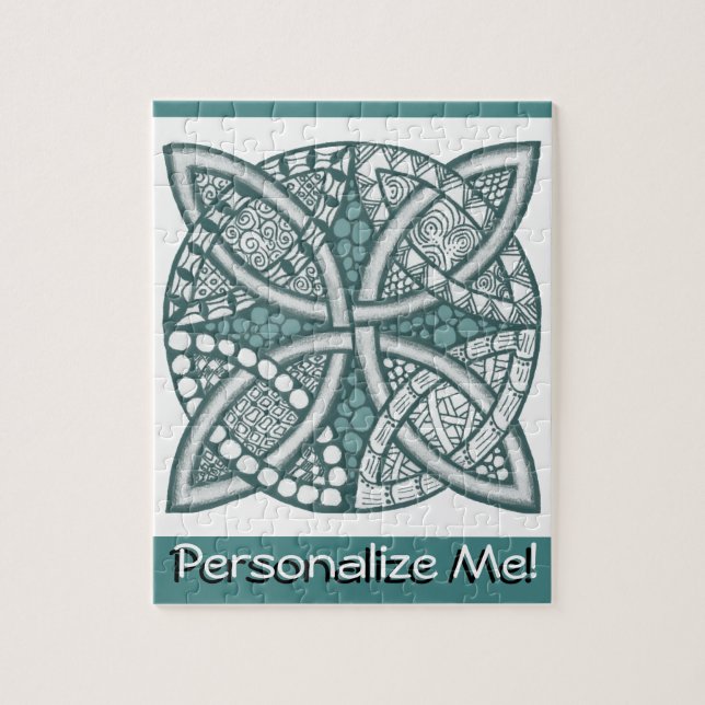 Välj din Färg Celtic Knot Decorative Mönster Pussel (Vertikal)