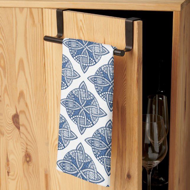 Välj din Färg Celtic Knot Decorative Mönster T Kökshandduk (Thirds Fold)