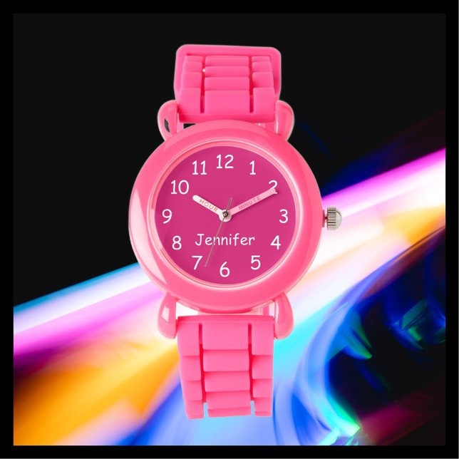 VÄLJ DIN FÄRG, Namn, KUNSKAPS Rosa Wrist Armbandsur (Skapare uppladdad)