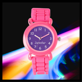 VÄLJ DIN FÄRG, Namn, Rosa Lila Wrist Armbandsur