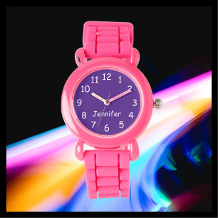 VÄLJ DIN FÄRG, Namn, Rosa Lila Wrist Armbandsur