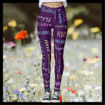 VÄLJ DIN FÄRG Yoga Leggings<br><div class="desc">VÄLJ DIN BACKGROUND FÄRG inspiration och motivation mode/yoga-lagstiftning! Utskrivet kant till kant, med ord kan du anpassa grått och pastellgult, blått, grönt och lila. Ord omfattar "Njut av liv", "tro", "slappna av", "Var Lycklig", "reflektera", "Perfar" och mycket mer - och du kan enkelt anpassa dem. Klicka på Anpassa om du...</div>