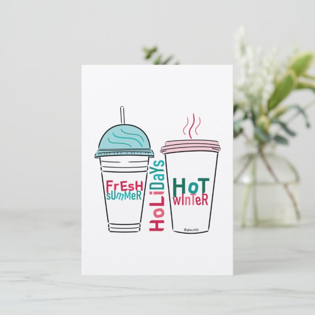 Välj din favoritjuldryck anteckningskort (Stående Fram)