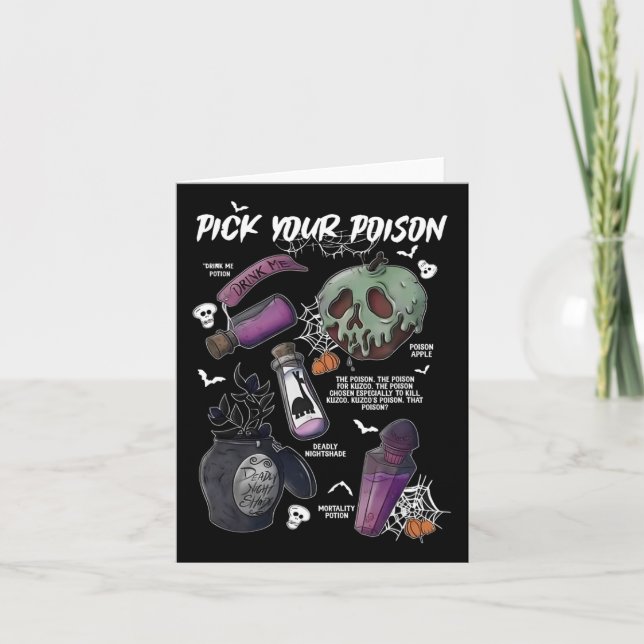 Välj din giftiga roliga Drink Me Potion's Glad H Kort (Framsida)